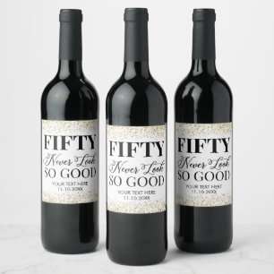 Birthday Etiqueta para botella de vino o champán