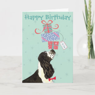 Birthday presenta tarjeta de Cocker española españ