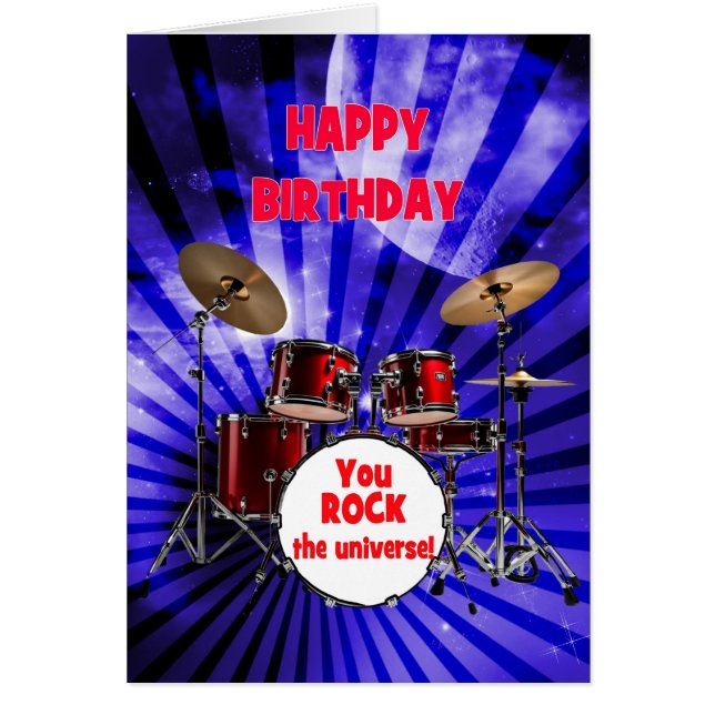Birthday You Rock Drums (Frente)