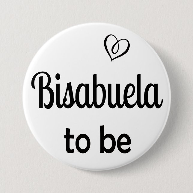 Bisabuela simple para usar botón Baby Shower Pin (Anverso)