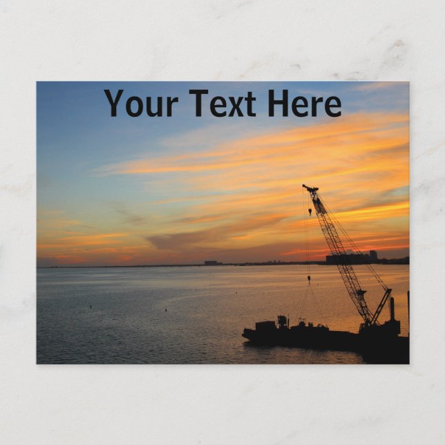 Biscayne personalizable, postal de la puesta de so (Anverso)
