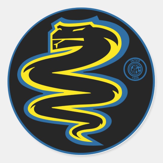 Biscione Nerazzurro Inter - pegatina negro (Anverso)