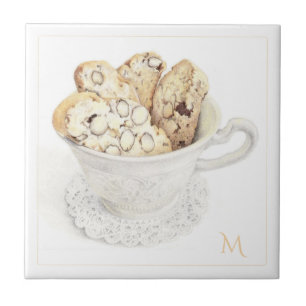 BISCOTTI Baldosa Cerámica de 4.25" + Inicial