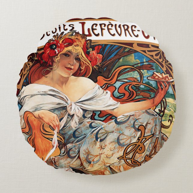 Biscuit, Cojín decorativo Alphonse Mucha (Anverso)
