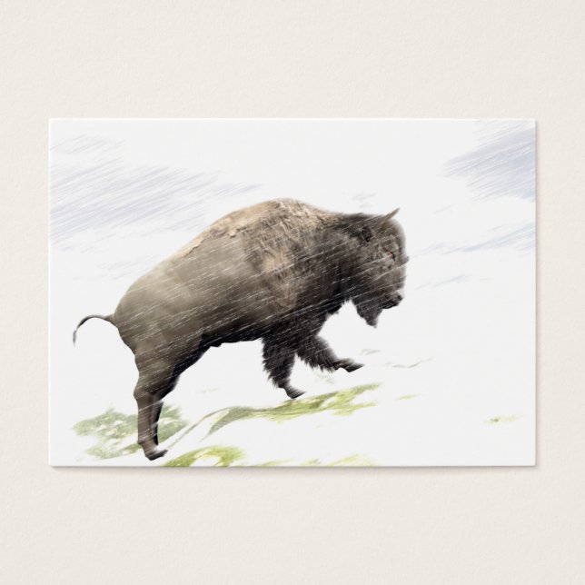 Bison en la tormenta de invierno (Frente)