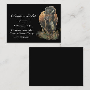 Bisonte negro con clase, tarjeta de visita del