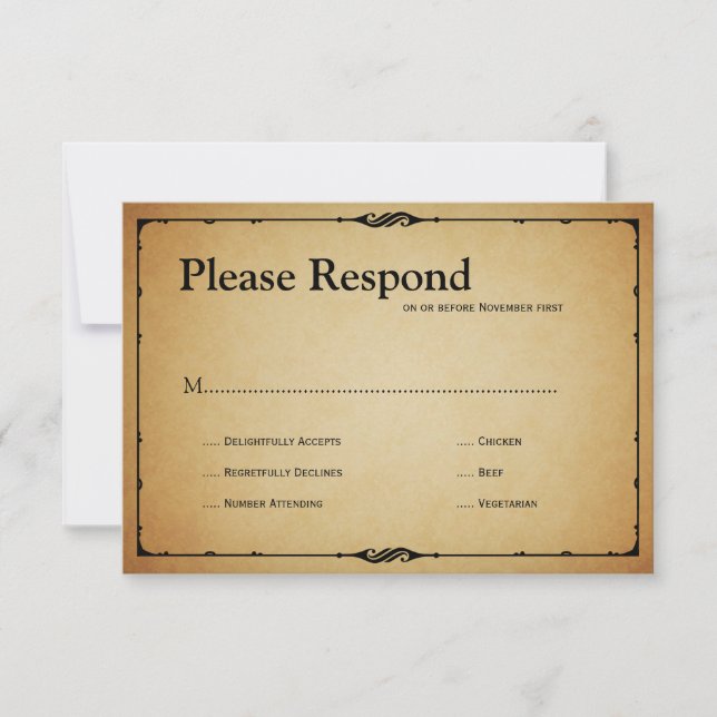 Bistro Wedding rsvp (Anverso)