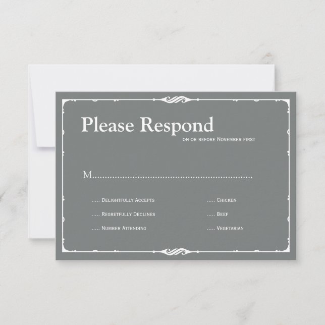 Bistro Wedding rsvp (Anverso)