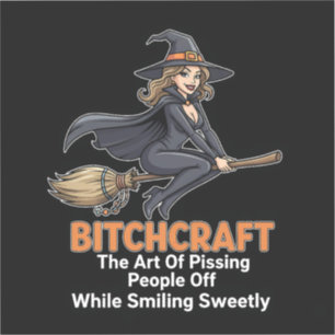 "BITCHCRAFT" Pegatina de inyl de corte