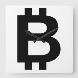 Bitcoin B negrita reloj de pared