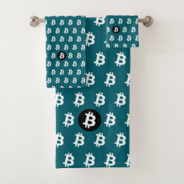Bitcoin Verde Azul Oscuro