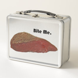 Bite Me Funny Steak Beef Pun Chiste