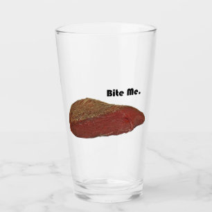 Bite Me Funny Steak Beef Pun Chiste
