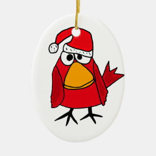 BJ ornamento cardinal rojo del navidad del pájaro