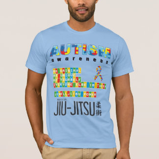 BJJ con camiseta autista