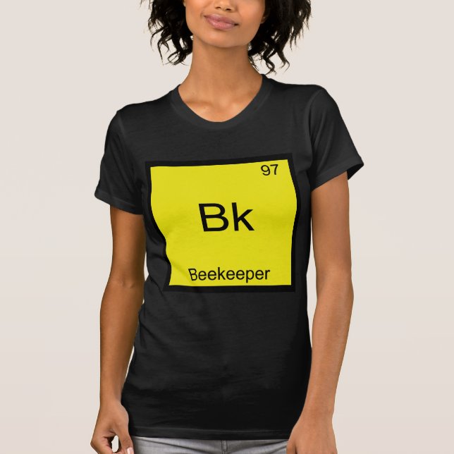 Bk - camiseta divertida del símbolo del elemento (Anverso)