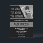Black 18th cumpleaños invitaciones The Man The Leg<br><div class="desc">Black 18 invitaciones de cumpleaños The Man The Legend Simple Elegant</div>