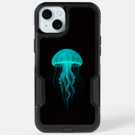 Black 4 Luxe iPhone 15 Plus, Green Jellyfish