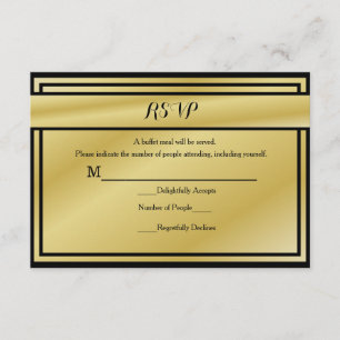 Black And Gold 50 Aniversario RSVP por Buffet