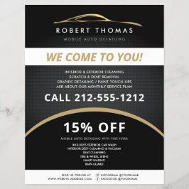 Black and Gold Detallado de Autos, Volante de lava