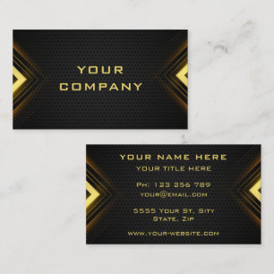 Black and Gold Tu Propia Tarjeta de Negocios de Di