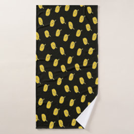 Black And Golden Yellow Towel