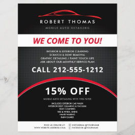 Black and Red Auto Detailing, Folleto de lavado de