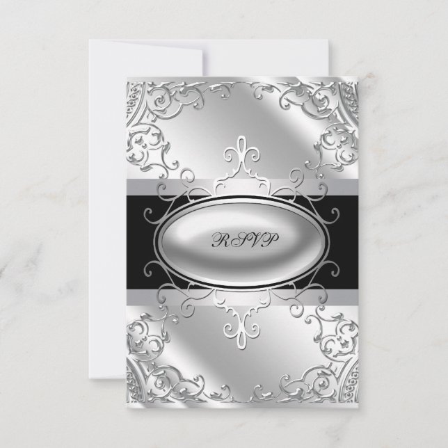 Black and Silver RSVP (Anverso)