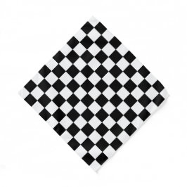 Black and White Checkered Bandana