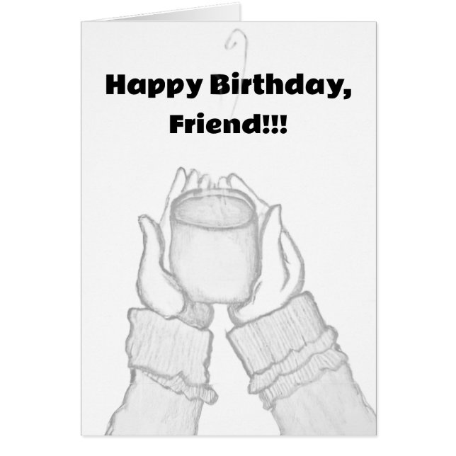 black and white hands with coffee on Note Card (Frente)