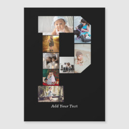 Black and White Letter P Photo Collage