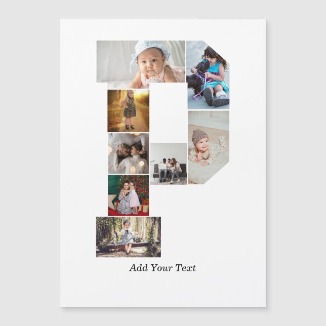 Black and White Letter P Photo Collage (Anverso)