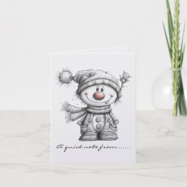 Black and White Snowman  (Anverso)