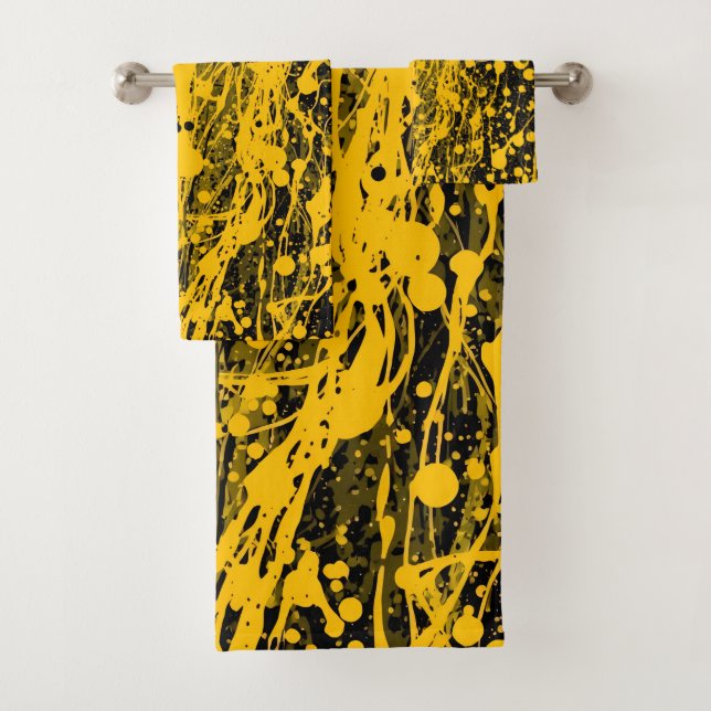 Black and Yellow Paint Splashes (In situ)