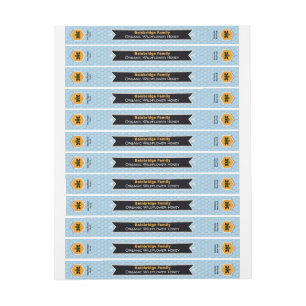 Black Banner Honey Jar Lid Blue