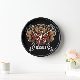 Black Barong Bali: Reloj de pared de tradición ete