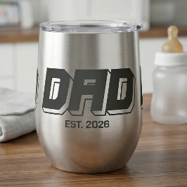 Black Bold Established New Dad Gift