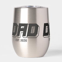 Black Bold Established New Dad Gift