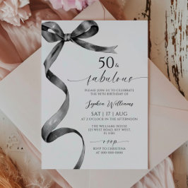 Black Bow 50 y fabulosa invitación a cumpleaños
