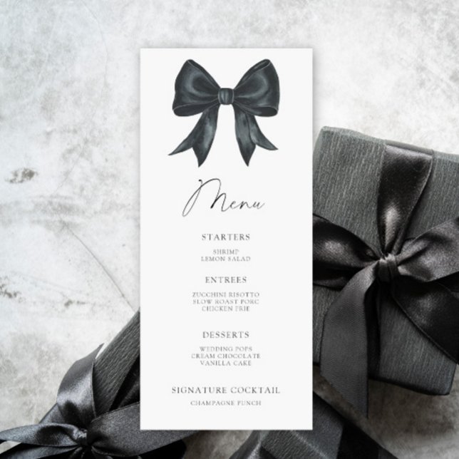 Black Bow Bridal shower menu (Subido por el creador)
