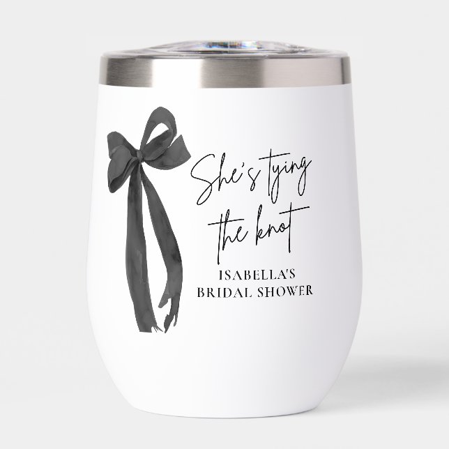 Black Bow está atando la ducha nupcial (Frente)