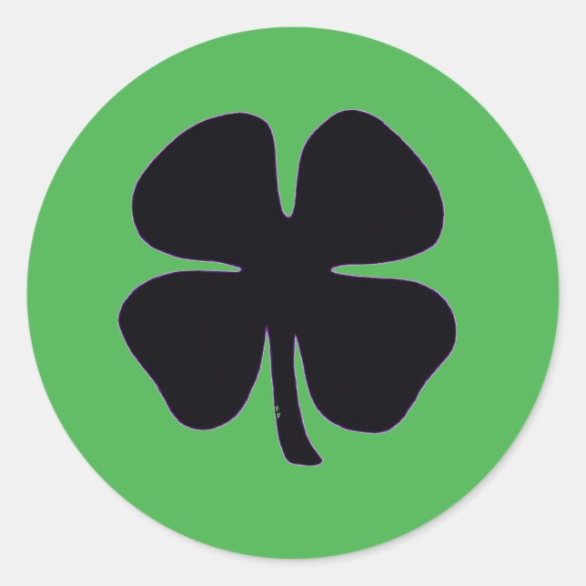 Black Clover verde ronda grandes pegatinas (Anverso)