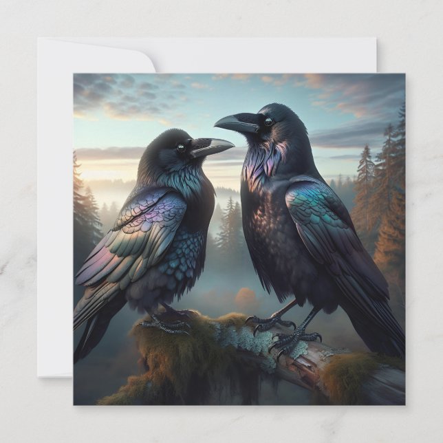 Black Crow Raven Bird Art (Anverso)