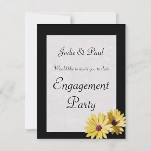 Black Daisy - Invitación de Boda - Compromiso