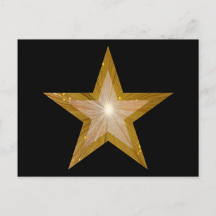 Black de postal Gold Star