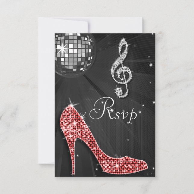 Black Disco Ball Sparkle Heels RSVP (Anverso)