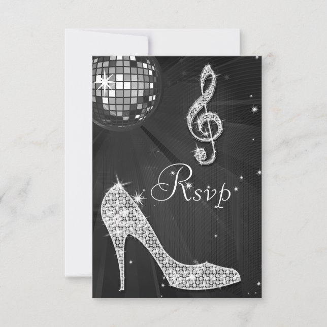 Black Disco Ball Sparkle Heels RSVP (Anverso)