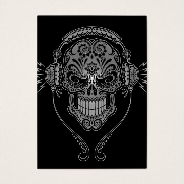 Black DJ Sugar Skull (Frente)