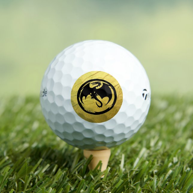 Black Dragon Gold Vein Taylor Made pelotas de golf (Camiseta in situ)