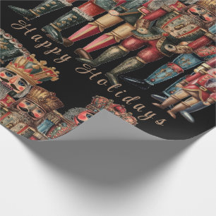 Black Dreamy Nutcracker Kings envolver papel